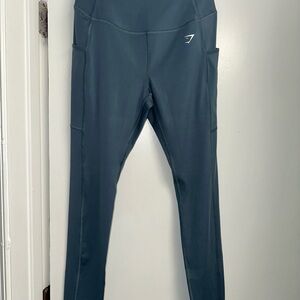 Gymshark Teal Leggings with Side Pockets